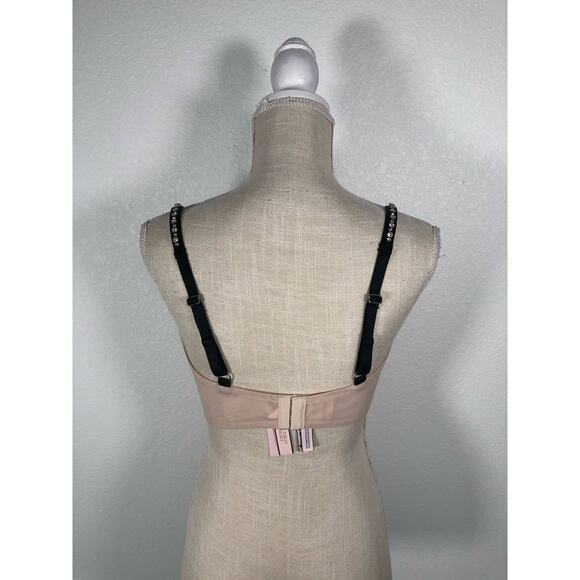 Victoria's Secret Wicked Unlined Mesh Balconette Push Up Embellished Bra - 36DDD - Picture 5 of 8